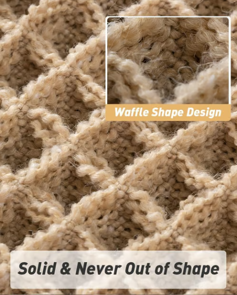 Waffle Knit Non Slip Bathroom Runner Rug