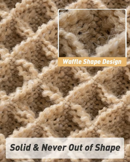 Waffle Knit Non Slip Bathroom Runner Rug