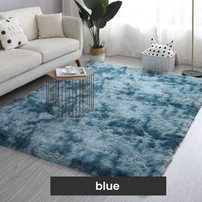 Gradient Plush Shag Area Rug with Non-Slip Grip Base
