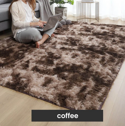 Gradient Plush Shag Area Rug with Non-Slip Grip Base