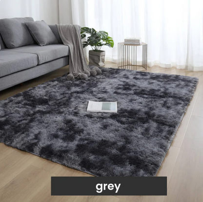 Gradient Plush Shag Area Rug with Non-Slip Grip Base