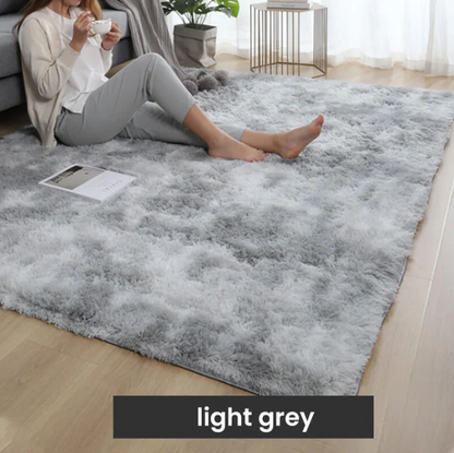Gradient Plush Shag Area Rug with Non-Slip Grip Base