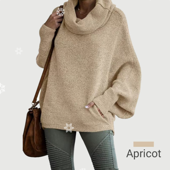 Women’s Batwing Cowl Neck Knit Sweater