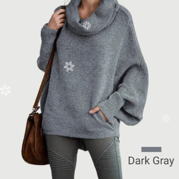 Women’s Batwing Cowl Neck Knit Sweater