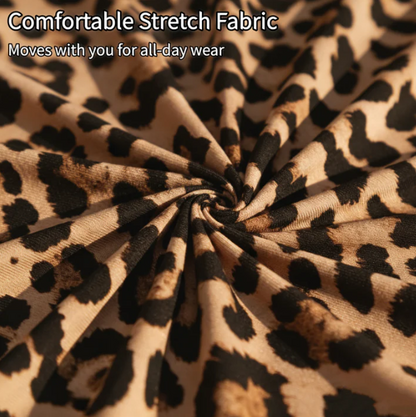 Women’s Leopard Print Ruched Mini Dress