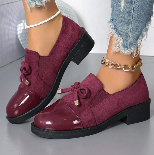 Women’s Bow Detail Low-Heel Slip-On Loafers
