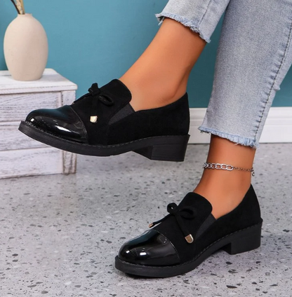 Women’s Bow Detail Low-Heel Slip-On Loafers