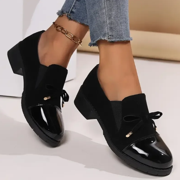 Women’s Bow Detail Low-Heel Slip-On Loafers