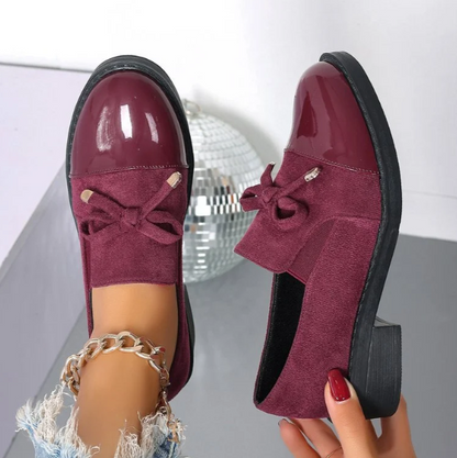 Women’s Bow Detail Low-Heel Slip-On Loafers