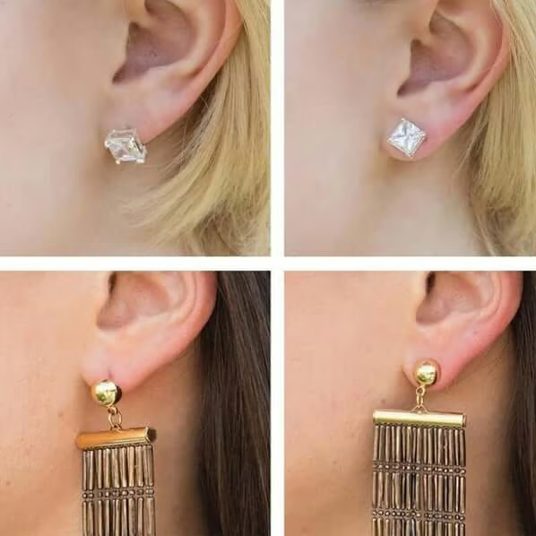 Silicone Earring Back Lifters for Upright Fit