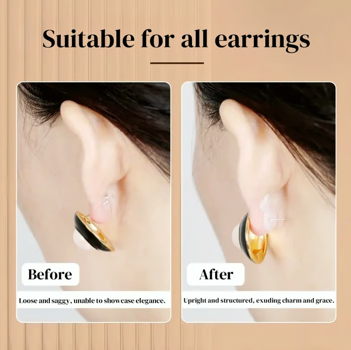 Silicone Earring Back Lifters for Upright Fit