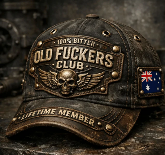 Distressed Denim Embroidered Badge Cap