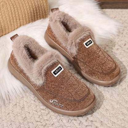 Women’s Plush Lined Slip On Winter Slipper Shoes