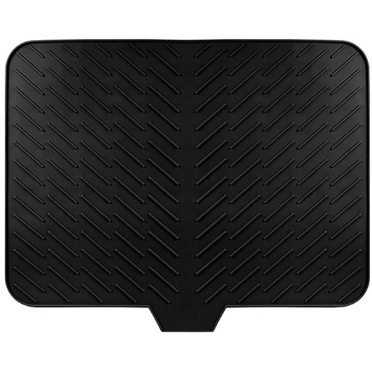 Large Silicone Dish Drying Mat with Drain Lip