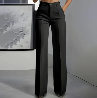 Women’s High Waist Straight Leg Tailored Trousers