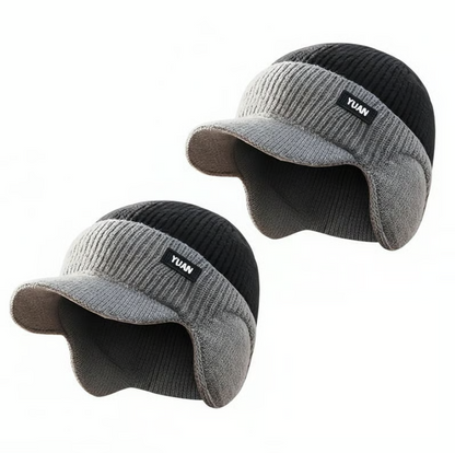 Windproof Thermal Cap with Visor and Ear Flaps