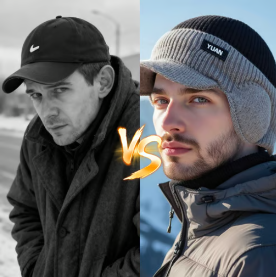 Windproof Thermal Cap with Visor and Ear Flaps