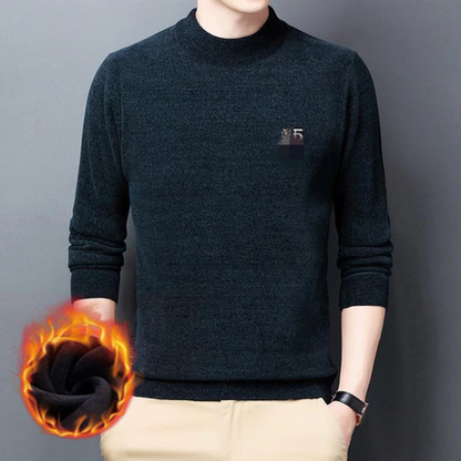 Men’s Fleece-Lined Chenille Knit Winter Jumper