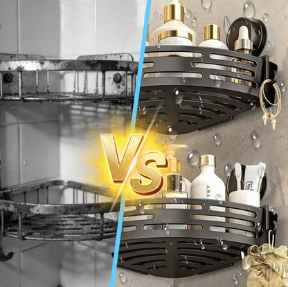 No Drill Corner Shower Shelves with Strong Suction Hold