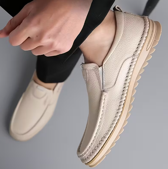 Men’s Business Casual Slip On Loafers with Soft Upper and Cushioned Sole