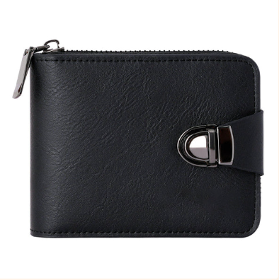 Men’s Vintage Compact Zip-Around Wallet