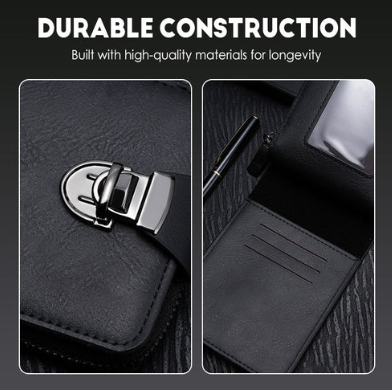 Men’s Vintage Compact Zip-Around Wallet