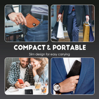 Men’s Vintage Compact Zip-Around Wallet