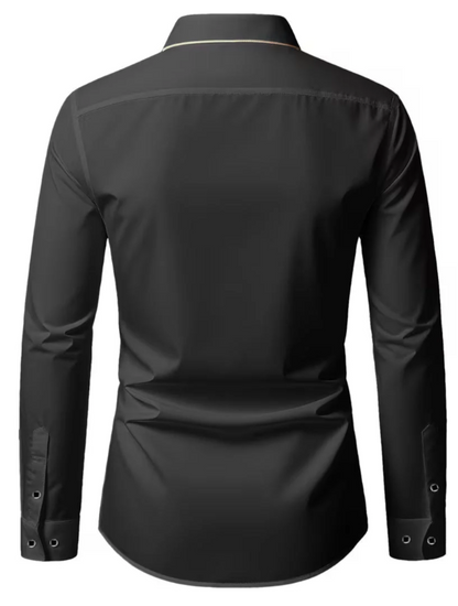 Men’s Slim-Fit Buttoned Business Shirt