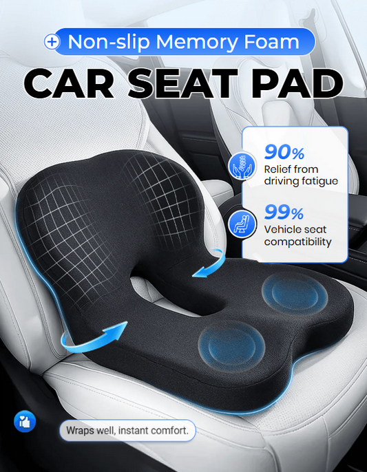 Memory Foam Non Slip Car Seat Support Pad