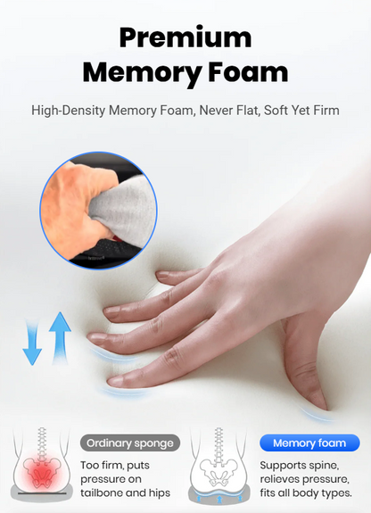 Memory Foam Non Slip Car Seat Support Pad