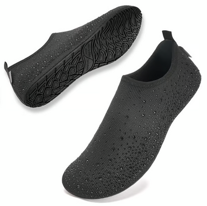 Women’s Barefoot Mesh Aqua Socks with Non Slip TPR Sole