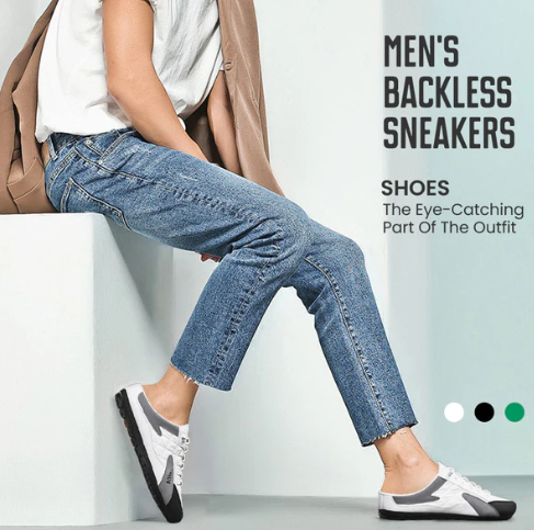 Men’s Slip-On Backless Lace-Look Trainers