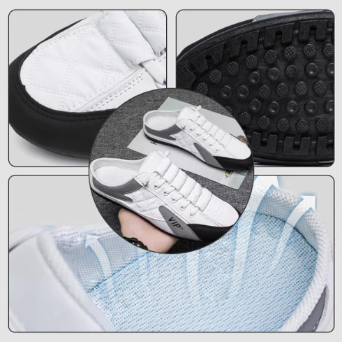 Men’s Slip-On Backless Lace-Look Trainers