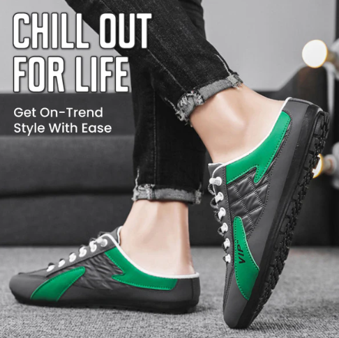 Men’s Slip-On Backless Lace-Look Trainers
