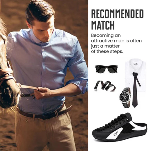 Men’s Slip-On Backless Lace-Look Trainers