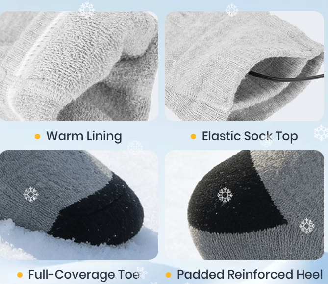 Rechargeable Heated Thermal Socks
