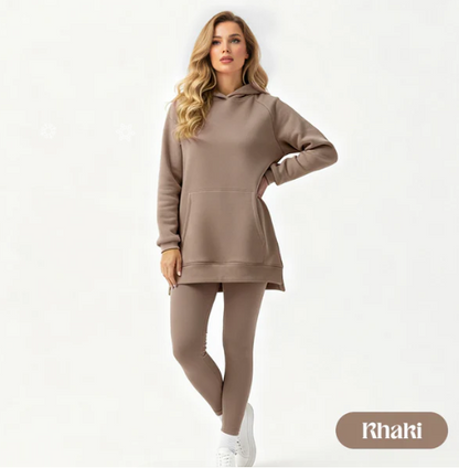 Women’s Stylish Hooded Lounge Set With Leggings