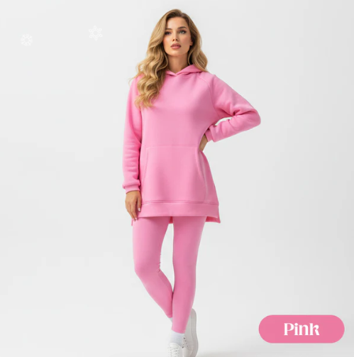 Women’s Stylish Hooded Lounge Set With Leggings
