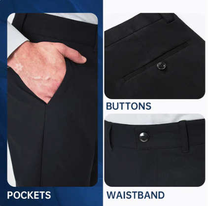 Men’s Four Way Stretch Smart Suit Trousers