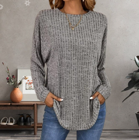 Women’s Soft Loose Fit Long Sleeve Knit Top