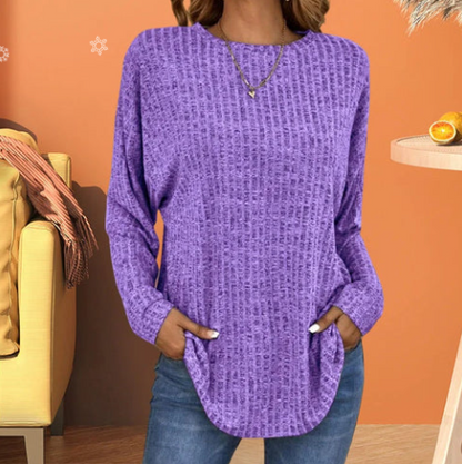 Women’s Soft Loose Fit Long Sleeve Knit Top