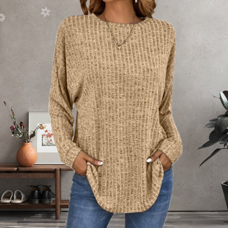 Women’s Soft Loose Fit Long Sleeve Knit Top