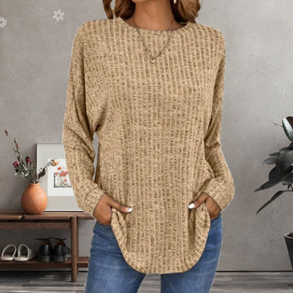 Women’s Soft Loose Fit Long Sleeve Knit Top
