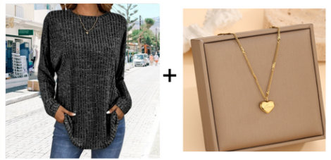 Women’s Soft Loose Fit Long Sleeve Knit Top
