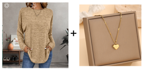 Women’s Soft Loose Fit Long Sleeve Knit Top