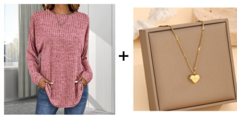 Women’s Soft Loose Fit Long Sleeve Knit Top
