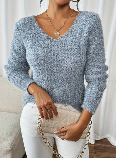 Women’s Relaxed V Neck Knit Jumper