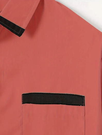 Men’s Modern Fit Button Placket Long Sleeve Shirt