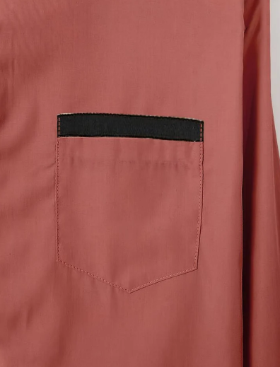 Men’s Modern Fit Button Placket Long Sleeve Shirt