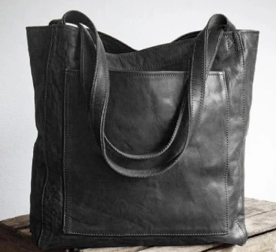 Women’s Timeless Leather-Look Everyday Shoulder Bag
